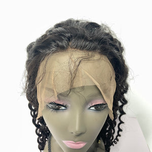 Enoya Silk Top 360 Lace Frontal Wig Curly Human Hair Wigs-Glueless 180% Density Brazilian Virgin Remy Wigs Pre Plucked