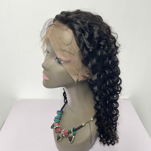 Enoya Silk Top 360 Lace Frontal Wig Curly Human Hair Wigs-Glueless 180% Density Brazilian Virgin Remy Wigs Pre Plucked