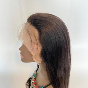 Enoya Natural Straight Full Lace Wig Transparent Lace Brazilian Human Hair