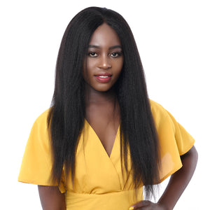 Enoya 360 Lace Wig Italian Yaki Human Hair Wigs-Glueless 180% Density Brazilian Virgin Remy Wigs Pre Plucked