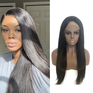 Enoya Straight 13x4 HD Lace Front Closure Wig Brazilian Human Virgin Hair Wigs 180% Density