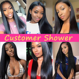 Enoya Straight 5x5 HD Lace Closure Wig Brazilian Human Virgin Hair Transparent Lace