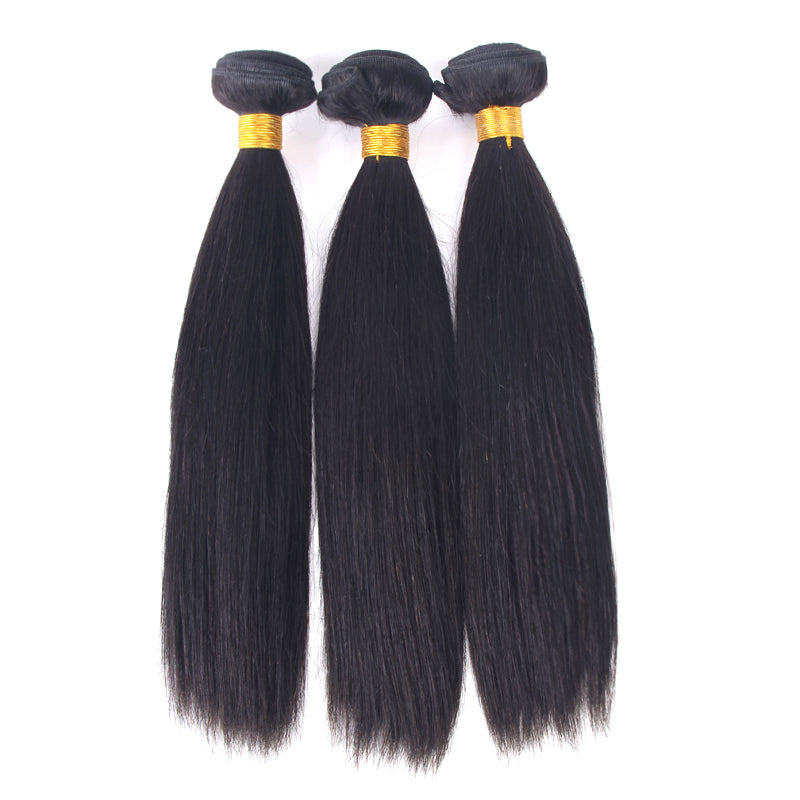 Enoya Straight Brazilian Hair Weave Bundles Natural Color Hair Weft