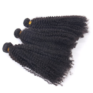 Enoya Afro Kinky Curly Hair 3 Bundles Brazilian Virgin Human Hair Extensions