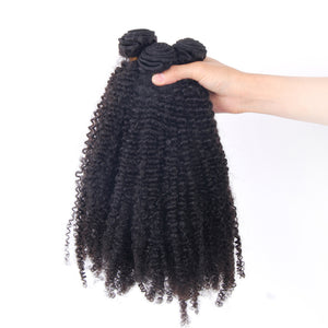 Enoya Afro Kinky Curly Hair 3 Bundles Brazilian Virgin Human Hair Extensions