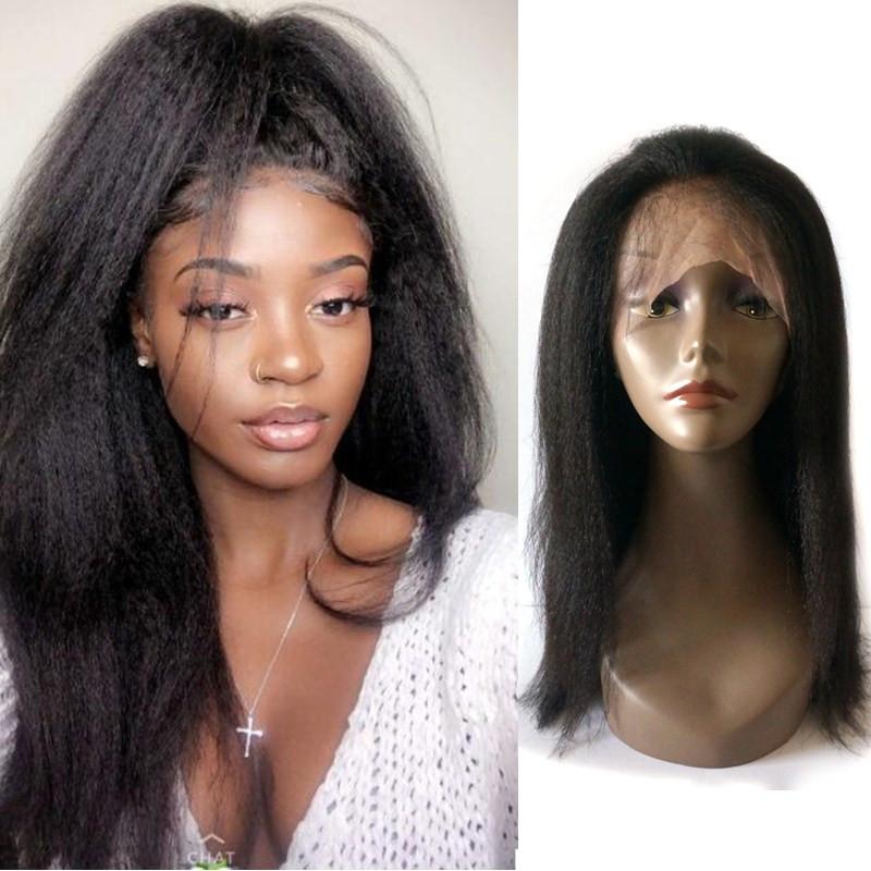 Enoya Silk Top 360 Lace Frontal Wig Italian Yaki Human Hair Wigs-Glueless Brazilian Virgin Wigs Pre Plucked