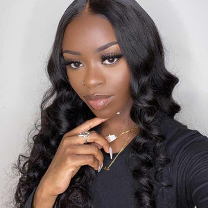 Enoya Loose Wave Lace Front 6'' Wig Brazilian Human Virgin Hair Preplucked Hairline