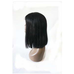 Human Hair Bob Wigs Middle Part Brazilian Straight Machine Made Glueless Short Wigs 12inch